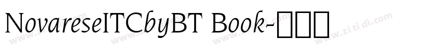 NovareseITCbyBT Book字体转换